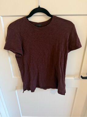 ATM Anthony Thomas Melillo Slub Cotton Tee Burgundy Size M